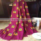New Design Ladies Fashion Fringed Little Bear Printed Cashmere Poncho thumbnail-4