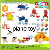 EN71 hot selling toy vehicle wooden plane toy OEM/ODM educational wooden plane toy for children