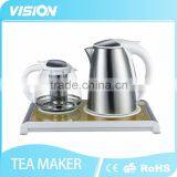 8992T-E1 Gold Color Electric Tempered Glass Tea Maker thumbnail-1