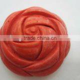 Synthetic Red Coral Carved Rose Gemstone thumbnail-1