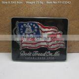 Customized New Design Man Flat Belt With Metal Plate Buckle thumbnail-5