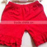 2015 New Wholesale children clothing baby cotton shorts with ruffle