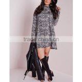 Factory Price Plus Size Floral Jersey Swing Dress thumbnail-1