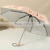 3 Folding Cheap UV Black Metal Frame Check Silver Umbrella thumbnail-3