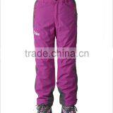 Children fashion fleece pants windproof and waterproof outdoor thermal skiing