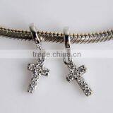 Sterling Silver Cross Charms For European Charm Bracelets thumbnail-1