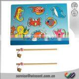 Hot Sell Educational Wooden Toy of Magnetic Fishing Puzzle Games thumbnail-1