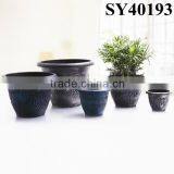 Round Plastic Custom Coloured Planter Pot thumbnail-4
