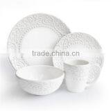 Embossed Porcelain Elegance Dinner Set Ceramic Homewares thumbnail-1