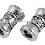 Tibetan Style Beads, Lead Free, Column, Antique Silver, 15x9mm, Hole: 5mm(TIBEB-A11909-AS-LF) thumbnail-1
