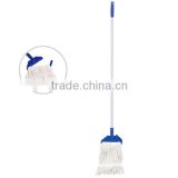 280g cotton Looped ends cotton floor cleaning mop with plastic clip 1.2m handle