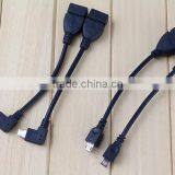 Right Angle Micro USB Host OTG Adapter Cable for Samsung Galaxy Tab 4 3 10.1 8.0 thumbnail-3