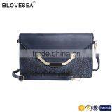 Trendy Metallic Detail Flap Clutch Handbag Women Brand Wholesale Leather Clutch Bag thumbnail-1