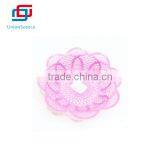 Pink Flower Shaped Plastic Fruit Plate