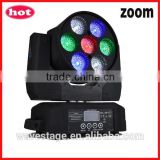 ( WLEDM-07B) 7pcs rgbw 4 in 1 15w leds matrix wash professional moving head wash zoom