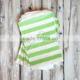 Apple Green Horizontal Stripe Paper Flatware Utensil Bags thumbnail-1