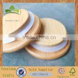 Bamboo jar lid with silicone ring