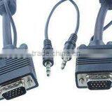 25 Feet Super VGA SVGA XGA Cable w/ AUDIO 15 Pin LAPTOP to TV LCD Computer 25FT