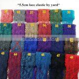 5.5cm Width Floral Printed Lace Fabric, Elastic Lace Headband, Lace Fabric Veil thumbnail-2