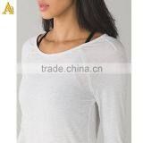 100% Cotton Girls Cool t Shirt Women Plain Long Sleeve o Neck t Shirt thumbnail-3