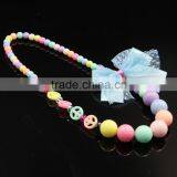 Multicolor DIY Children Acrylic Plastic Round Bead Necklace Bracelet Jewelry Set thumbnail-6