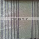 100%Polyester High Quality 11 Stripe Jacquard Base Western Ancient Leaves Embossed Blackout Curtain Fabric