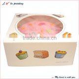 High Quality Custom Elegant Cake Boxes With Window and Different Lovely Patterns Made in Shanghai thumbnail-1