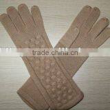 Ladies Winter Knitted Long Cashmere Gloves Mittens thumbnail-1