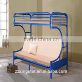 home fruniture 2 tiers steel futon bunk bed rail modern style metal bunk bed