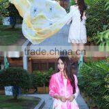 Pink Rose Silk Twill Scarves Print Women Scarf Handmade Wrap Shawl Chiffon Large Cheap Price thumbnail-5