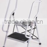Rubber feet best selling 2 step ladder with handrails