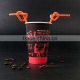 Factory Price 16oz Custom Logo Printed Double PE Cold Drink Paper Cup thumbnail-1