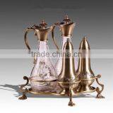 Unique Design Bronze Half Open Shell Shaped Case, Antique Brass Casting Arts Decorative Box With Support thumbnail-2