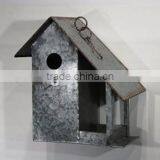 Rustic Hanging Galvanized Metal Bird Feeder thumbnail-1