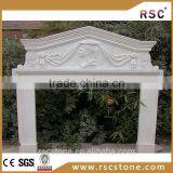 China Electric Fireplace With White Carrara Marble Fireplace thumbnail-1