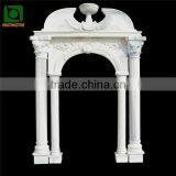 White Marble Roman Column Arch Door Surround thumbnail-1