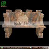 Garden Red Marble Chair Bench thumbnail-1