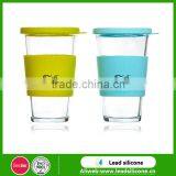 Eco- Friendly Collapsible Silicone Heat Insulation Colorful Cups Sleeve thumbnail-1