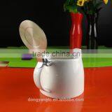 Wholesale Custom Logo Large White Ceramic Water Teapot Warmer thumbnail-5