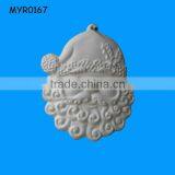 Handmade Christmas Tree Ornament Unglazed Ceramic Bisque thumbnail-1