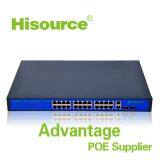 Hisource 24 port 400W POE Switch IEEE802.3AF/AT, networking switches,fast ethernet switch