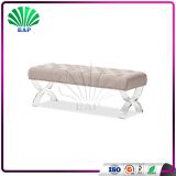 Luxury Bedroom Furniture Soft Cover Clear Lucite Bench Plexiglass Sex Sofa Chair With Acrylic Legs