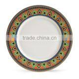 New Product Luxury 12" Gold Rim Bone China Charger Plates thumbnail-5