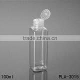 100ml China Clear Pet Square Shampoo Bottle Skin Care Cleansing Oil Flip Cap Plastic Shampoo Bottle Cosmetic Packaging thumbnail-1