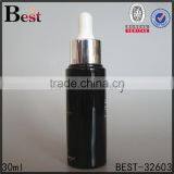 Wholesale Light Resistant 30ml Black Glass Bottle Natural Oil Pump 30ml Black Glass Bottle thumbnail-2