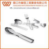 A21-8003 Stainless Steel Foldable Camping Tool With Aluminum Handle Chips thumbnail-3