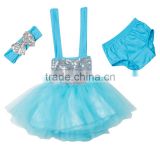 Elegant Children Kids Baby Girls Dress Sequins Tulle Tutu Toddler Tutu Dress set
