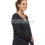 Women Round Collar Jumper Pullover Necklines Females Solid Color Fleece Sweatshirt thumbnail-3