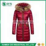 Top Quality Winter Windproof Warm Women Duck Down Coat With Fur Collar thumbnail-3