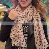 Whoelsale Retail Trendy Ladies Initial Spring Summer Cat Scarf thumbnail-1